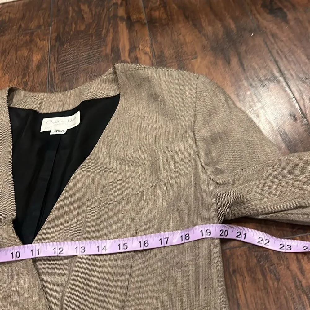CHRISTIAN DIOR SEPARATES Blazer Size: L | US 10 made in USA in GUC shoulder pads